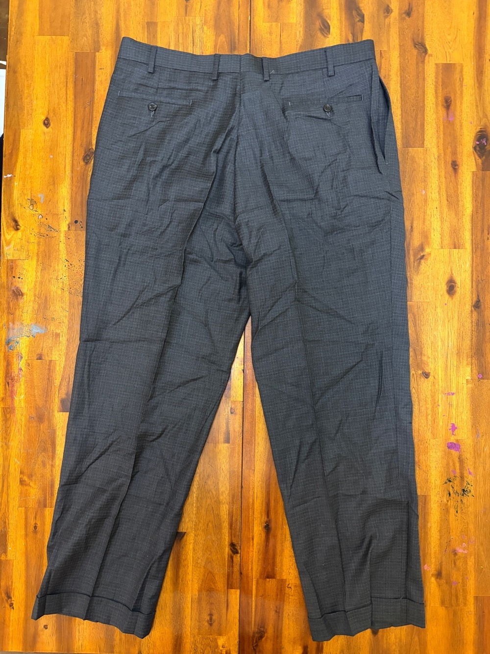 Ralph Lauren Men's Dark Gray Pleated Dress Pants size 38x29 - Picture 2 of 6